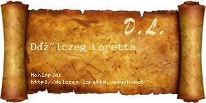 Délczeg Loretta névjegykártya